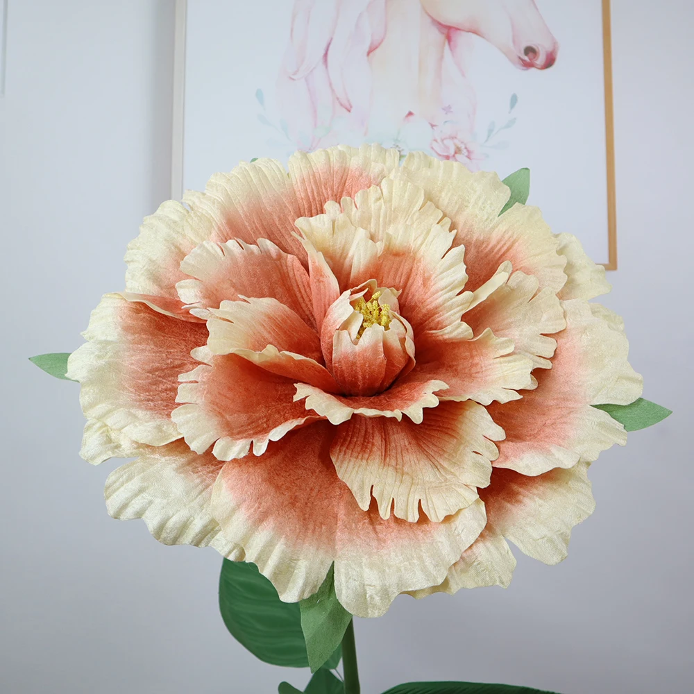 

High-quality Artificial Dyed Velvet Peony Handcrafted Flowers Home Decor Interior Wedding Supplies Festive DIY Decoration