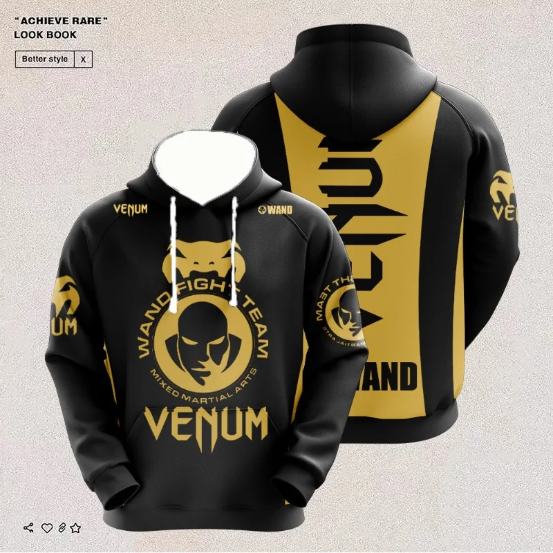 UFC Muay Thai Boxeo Sudadera con capucha MMA Unisex Deportes al aire libre Ocio Tendencia de moda