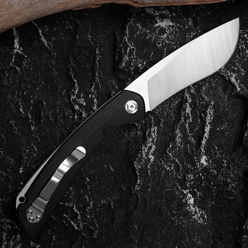 J082 cuchillo de utilidad para acampar al aire libre mango G10 EDC autodefensa portátil multiherramienta de mano cuchillo plegable de bolsillo multiherramienta de regalo
