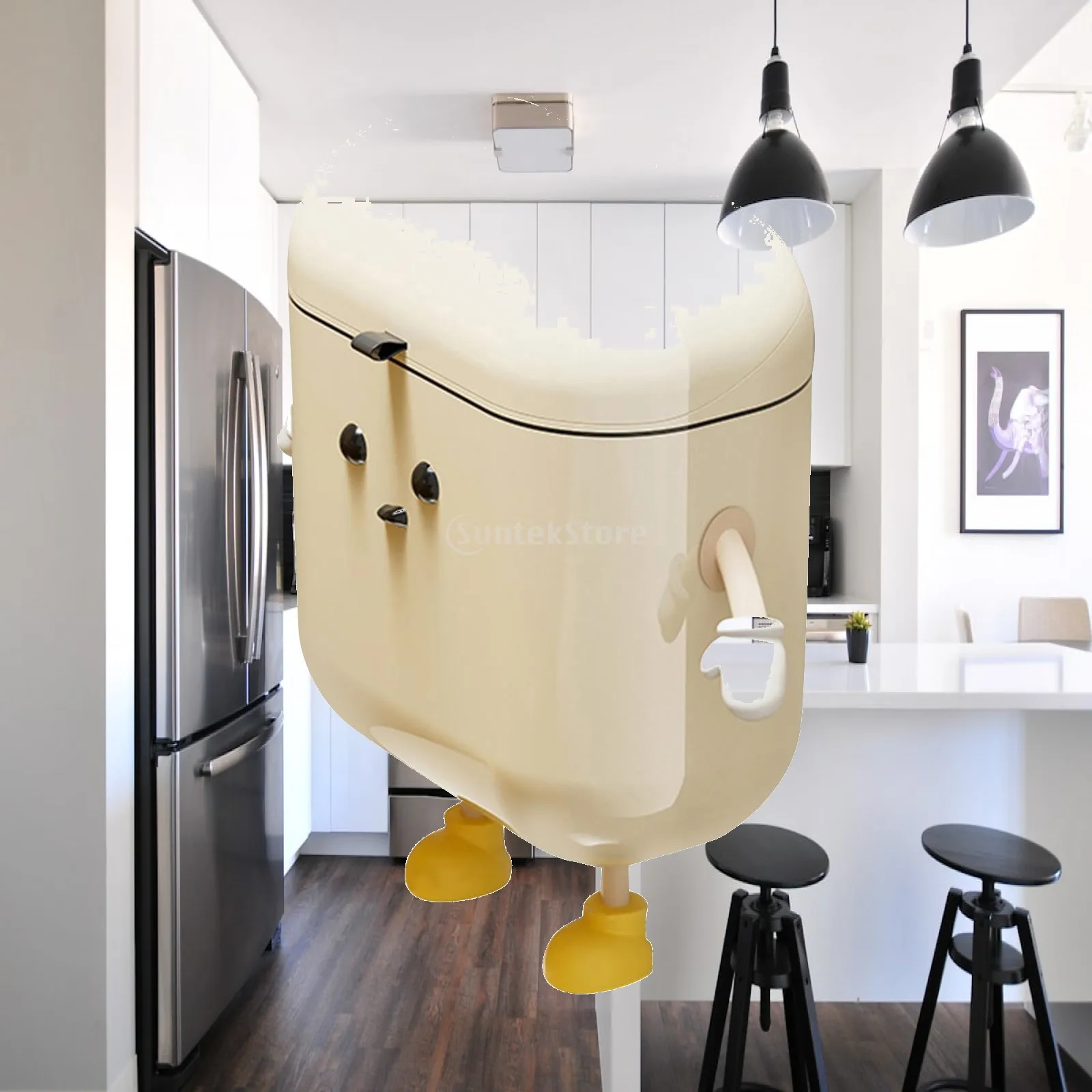 Hanging Small Trash Can Rubbish Can Compost Bucket Rubbish Bin Hanging Food