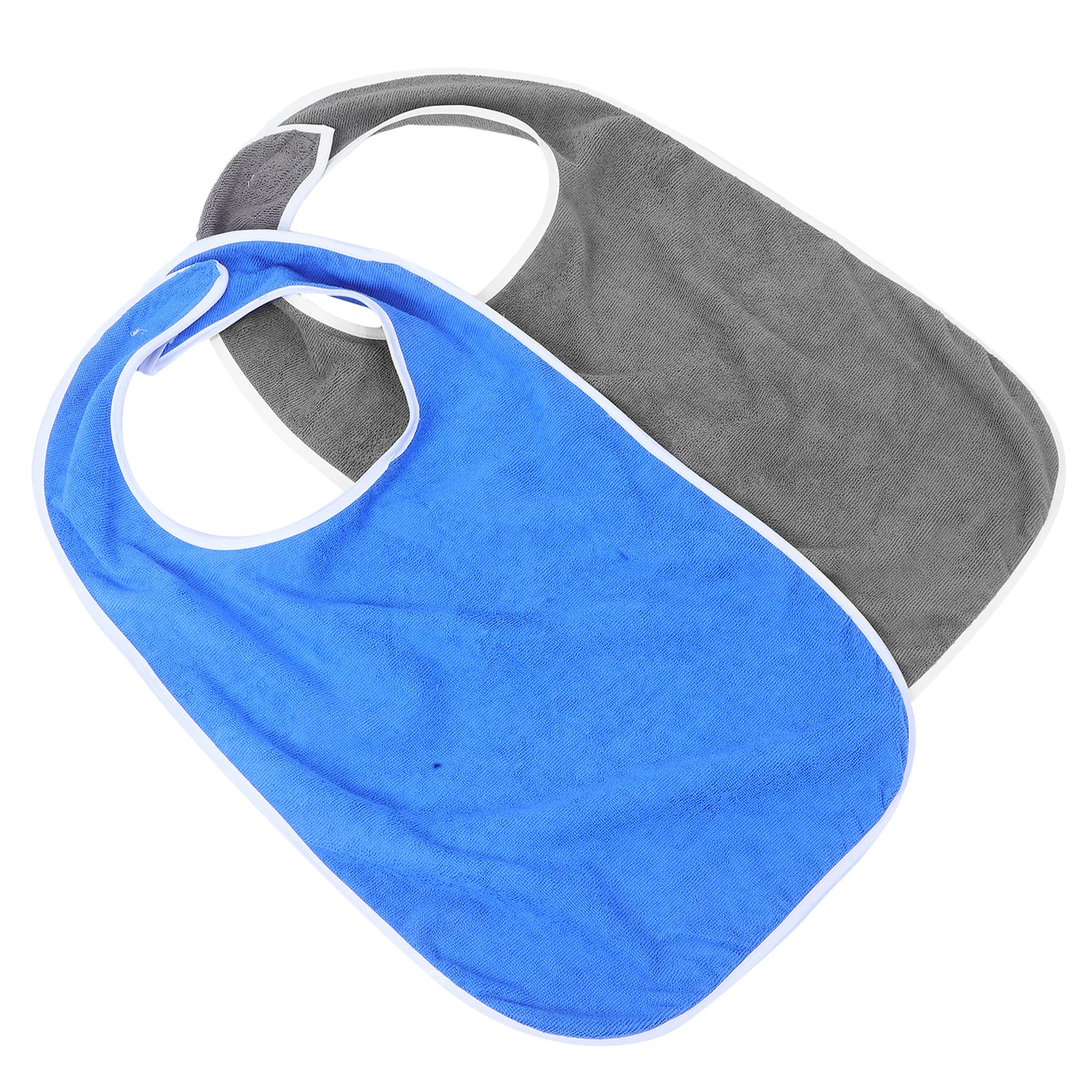 

Reusable Adult Cloth Bibs for Old People Dining Food Eating Protector Washable Polyester Unisex Bibs for Daily Activities