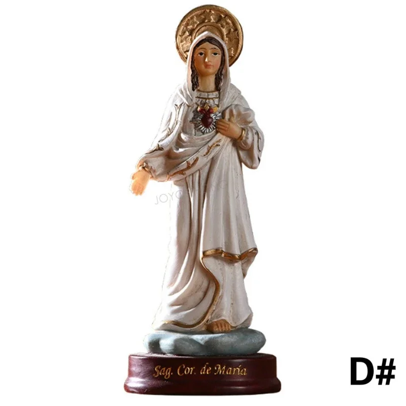 1pc Blessed Saint Virgin Mary Sculpture Jesus Christ Tabletop Statue Figurine Our Lady of Lourds Statue Figures