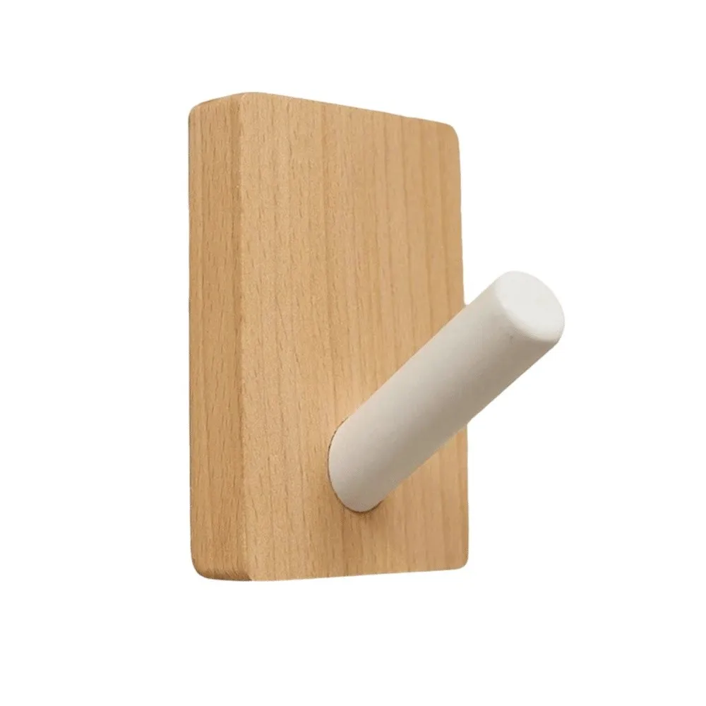 

Кремовый стиль, крючок из цельного дерева, круглый дизайн, настенный крючок для одежды, металлический крючок из натурального ореха, одинарный крючок для входа