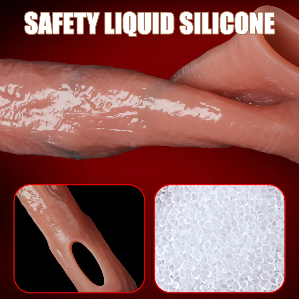 Male Sex Toys Realistic Dildo Extender Sleeve Reusable Silicone Special Condom Male Enlargement Delay Sexy Adult Man Penis Cover view 6