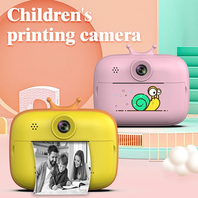 180 Rotatable Camera Print Camera Selfie 1080P Video Camera Outdoor Toys for 3-12 Years Old Girls Boys Gifts Camera