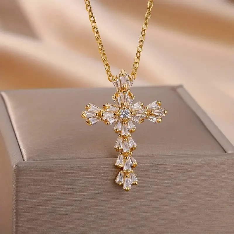 1PCS Goth Jesus Pendant Necklace for Women Stainless Steel Luxury Necklace Trend Couple Jewelry collares mujer