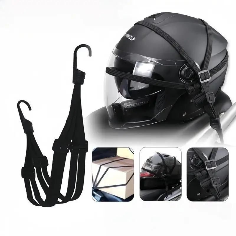 Universal Elastic Motorcycle Luggage Strap, Helmet Fixing Rope Net Tension Band for Motorbike Cargo Securing - view 3