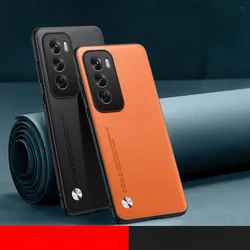 For OPPO Reno 12 Pro Reno12 5G Plain Leather Silicone Phone Back Cover For Reno 12pro Shockproof Camera Protection Bumper