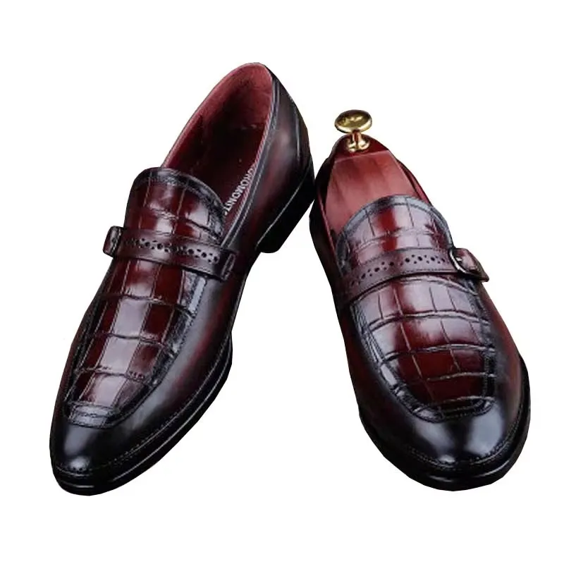 ourui business Men crocodile shoes wear-resisting non-slip  bottom of the skin Men's singles shoes men dress shoes