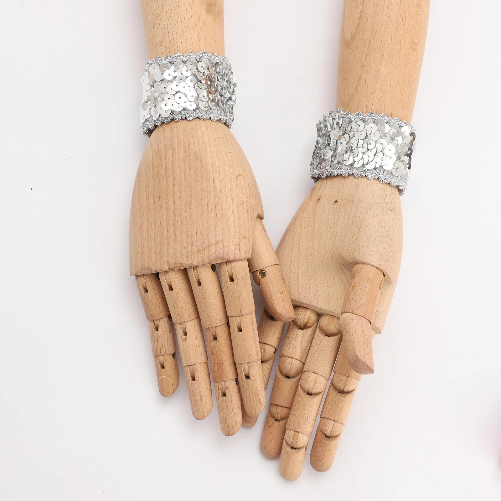 1 par de correas elásticas de lentejuelas para mujer, accesorios de disfraz brillantes, accesorios de suministro para fiesta temática, mascarada