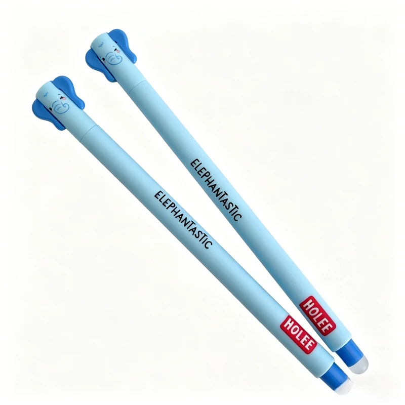 11 Stile Niedliche Tier-Radierbare Stifte 0,7mm Blaue Tinte Gelstift Löwe Elefant Einhorn Kugelschreiber mit Radierfunktion für die Schule