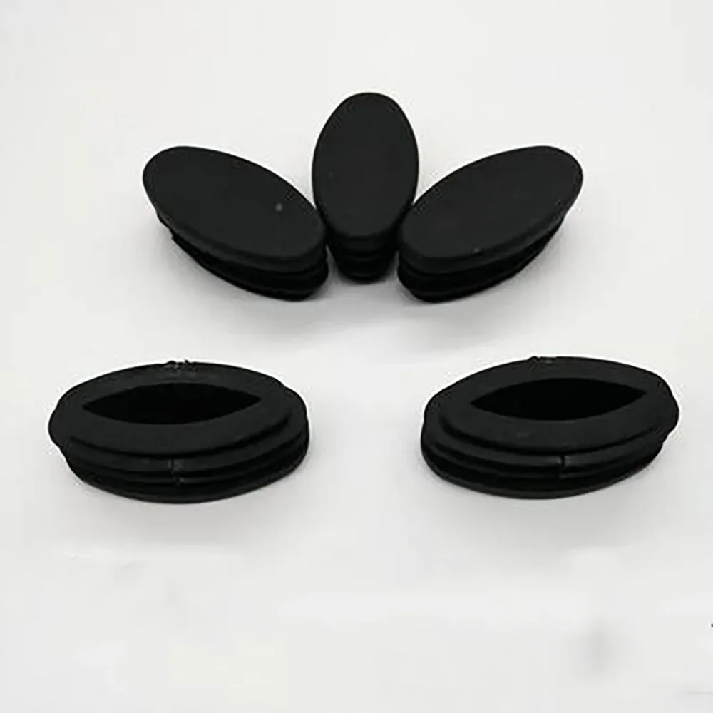4pcs Oval Olive Tube Plastic Inner Plug Blanking End Cap Tube Pipe Non-Slip Chair Leg Feet Cover Socks Table Foot Dust Seal Caps