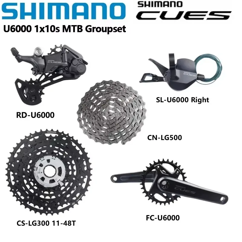 Shimano CUES U6000 Set SL-U6000 1x10s Right RD-U6000 FC-U6000