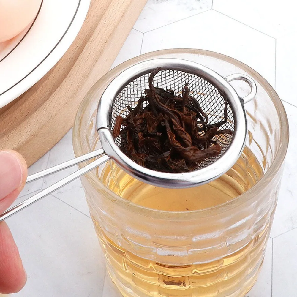 New Stainless Steel Fat Skimmer Spoon Rust-Proof Easy to Clean Tea Strainer Small Cocktail Sieve for Kitchen