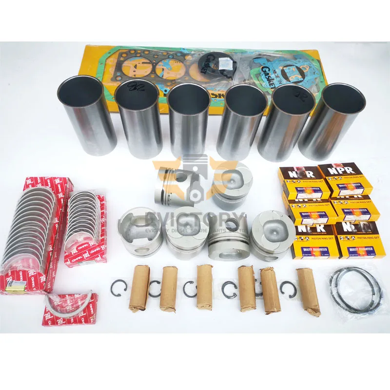 For Isuzu 6BD1T 6BD1 rebuild overhaul kit + valve + guide forklift excavator