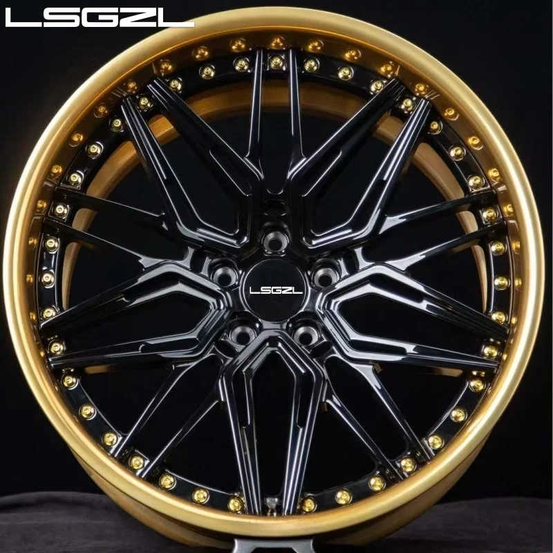 Gloss Black Metal Flow Formed Aluminium Alloy Wheels 17-22 Inch High End Custom Auto Forged Wheel Rims 5x112 Fit