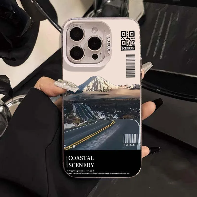 حافظة لهاتف هواوي هونور 400 200 ماجيك 7 لايت 90 5G 5 Pro 70 50 X9D X7D X6C X6B X9B X7B X8A X7A X9A X9 حافظة هاتف بمناظر طبيعية على الطرق الجبلية