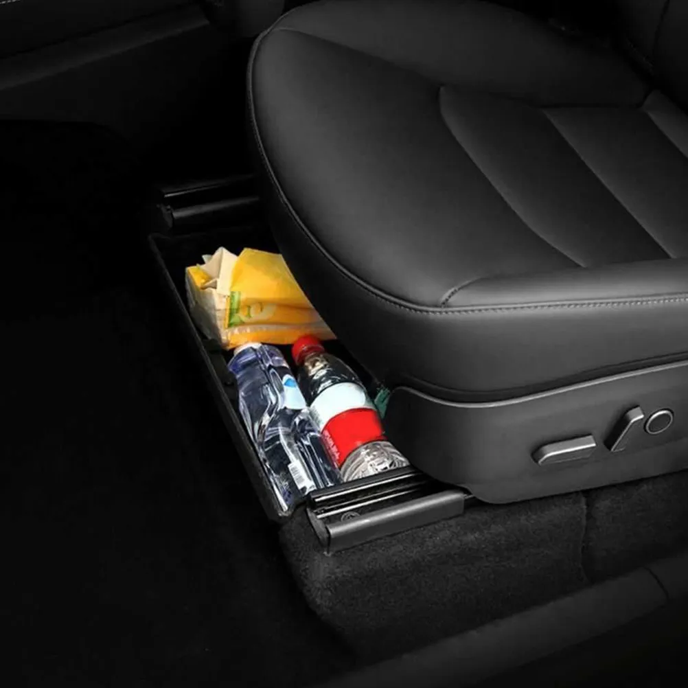 

1Pcs Under Seat Organizer Black ABS Car Storage Box Vehicle Storage Container Drawer Type Car Sundries Organizer