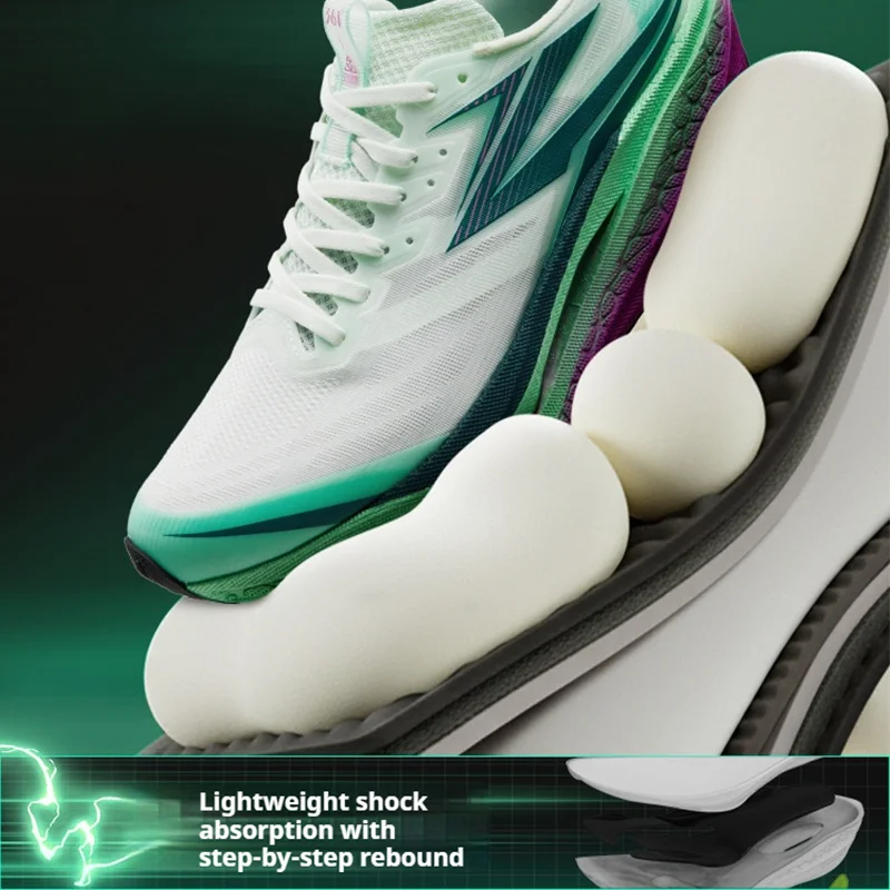 361 Degrees Flame 4 ET Men's Running Shoes Racing Marathon Shock-absorbing Rebound Breathable Cushioning Male Sneakers 672612223 view 3