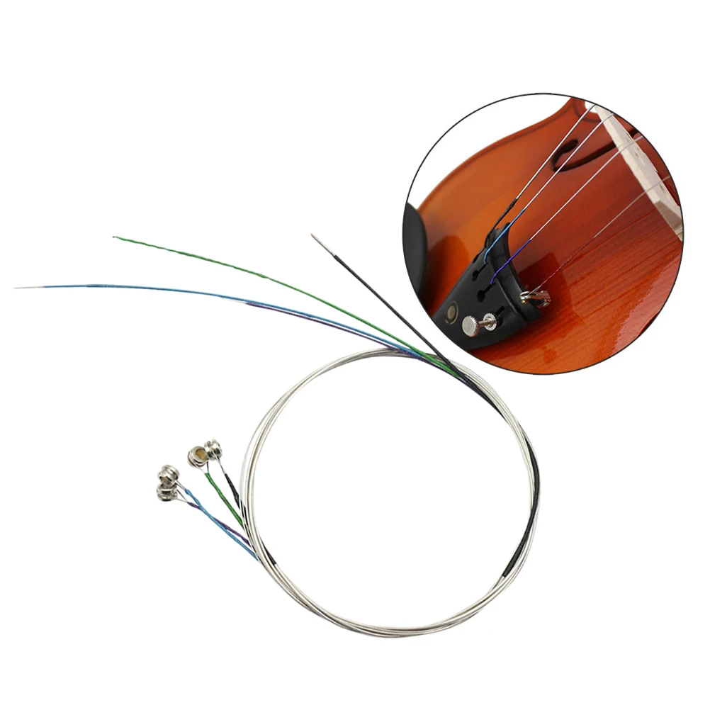 

Violin String Set Wire Wound Musical Instrument Parts Strings Accessories Steel Core