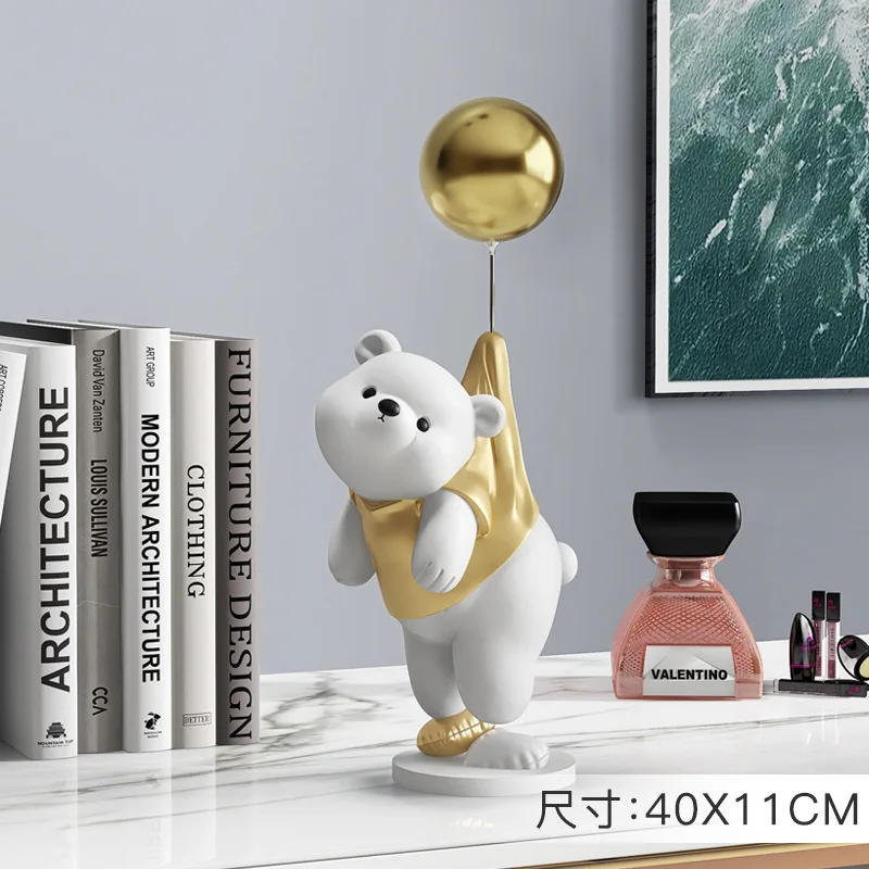 

40cm European geometric bear living room, high-end and atmospheric decoration, TV, wine cabinet, office, birthday, housewarming