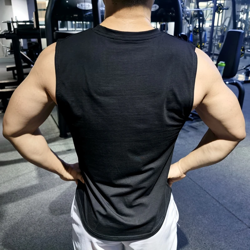 Sports Vest Men Summer Loose Breathable Quick-drying Stretch Casual Running Basketball Fitness Training Sleeveless T-shirt