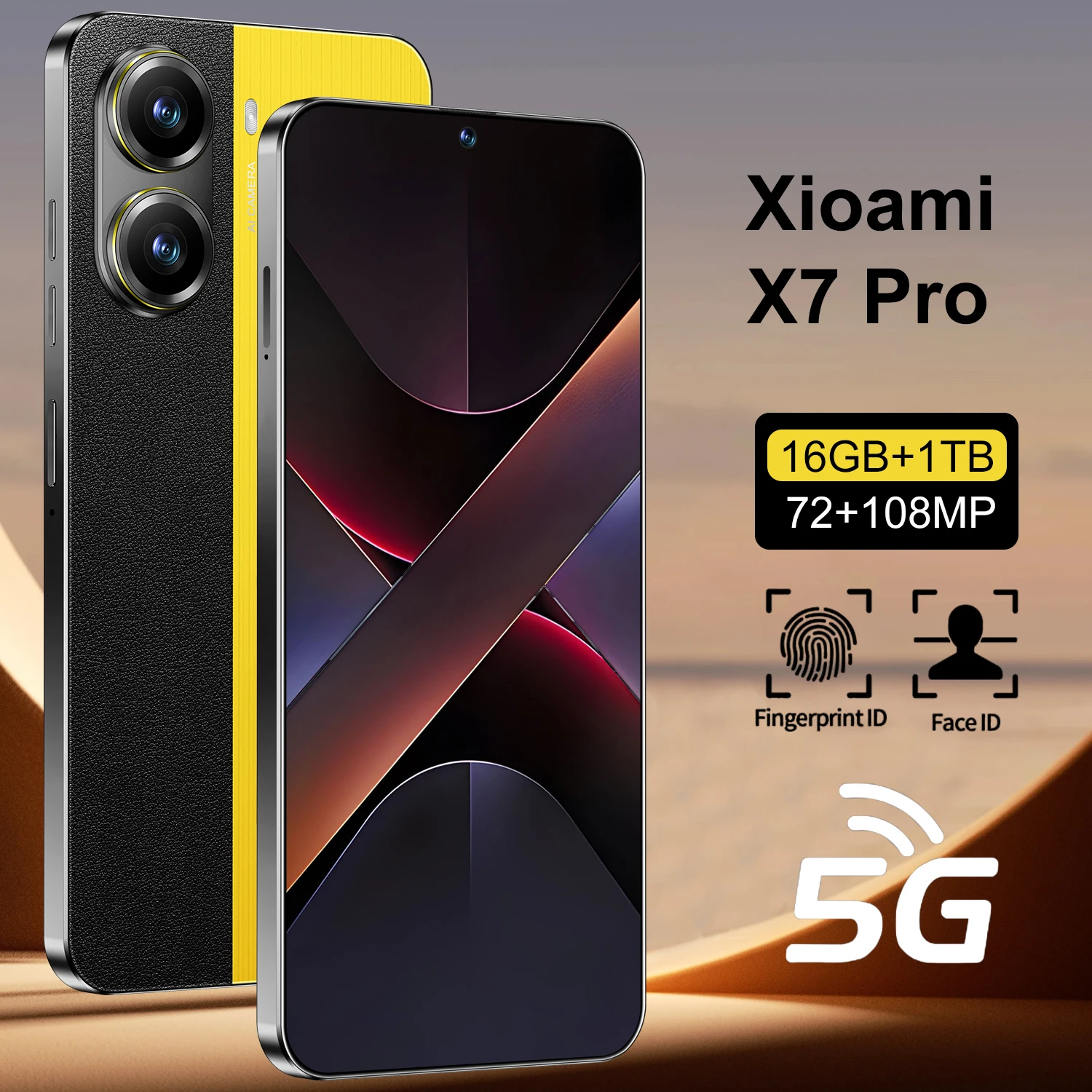 

2025 New X7 Pro Ultra 7.3HD Global Edition Original Smart Dual Card 8000mAh Battery Facial Recognition Function