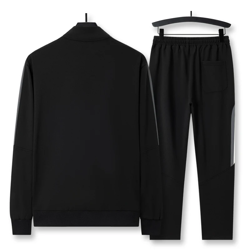 2024 Spring Autumn Sweatshirt SweatPants Trousers For Men Set Two Piece Black Tracksuit Hip Hop Streetwear Running Sport Clothes