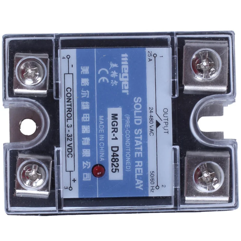 

FEDI-6X MGR-1 D4825 Однофазное твердотельное реле ССР 25А постоянного тока 3-32 В переменного тока 24-480 В