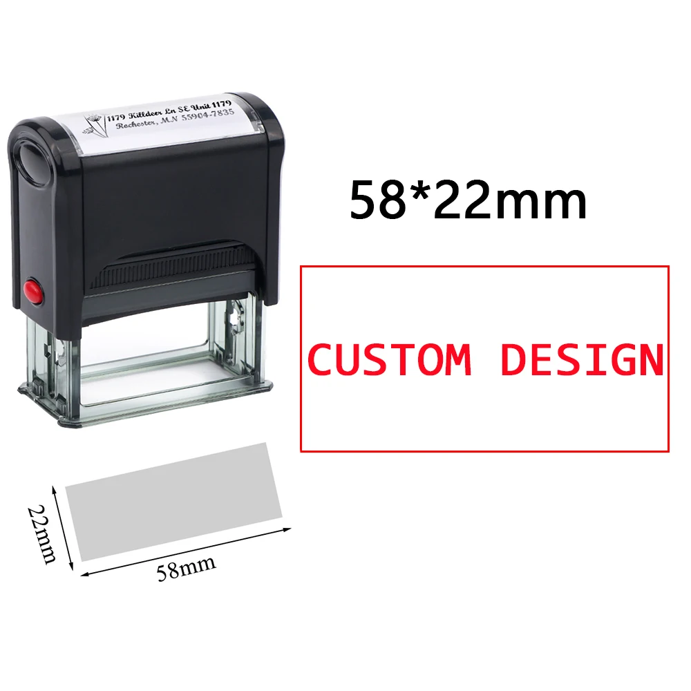 Aangepaste zelfinktende stempel DIY rubberen stempelset Aangepast LOGO Gepersonaliseerde zelfinktende bedrijfsadres naam nummer briefdruk
