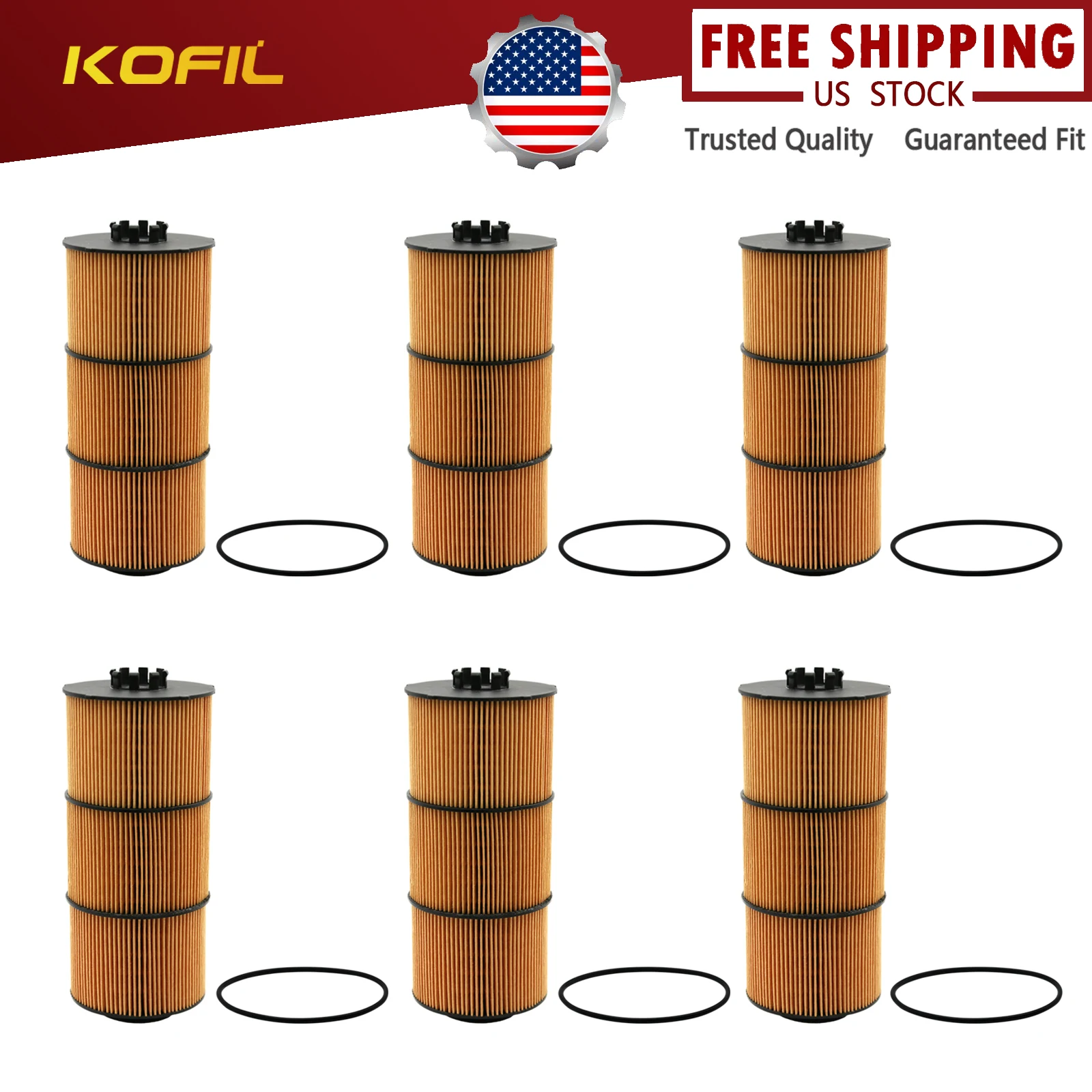 

6PCS LF17800 Lube Filter,Cartridge Oil Filter,Install for 2020+ DD13,DD15,DD16 Engines,Replaces LF17810,P582506,A4711800009
