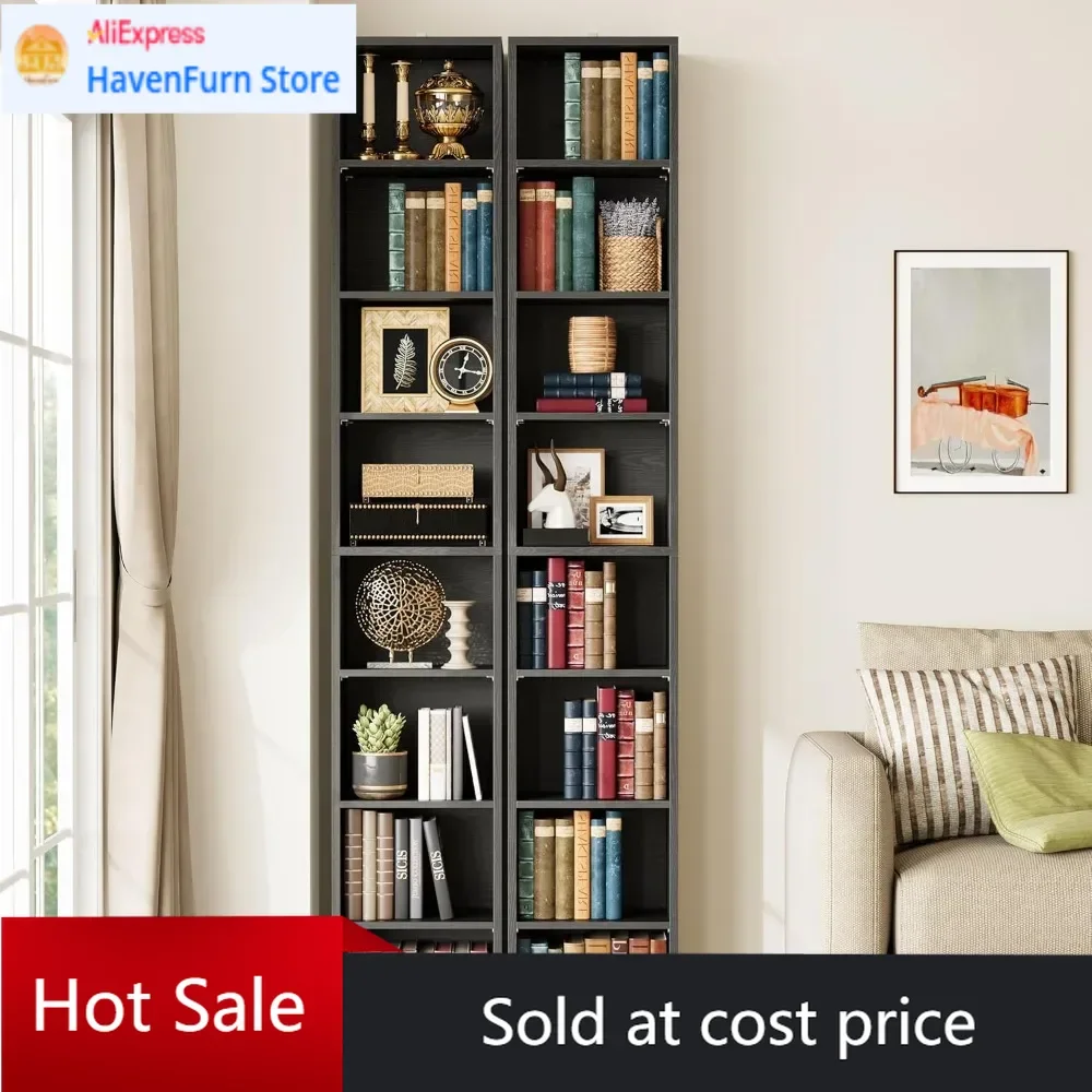 

Activity priceTall Narrow Bookshelf 8 Tiers 71in Set of 2, Compact Corner Bookcase for Living Room, Office, Study, Bedroom