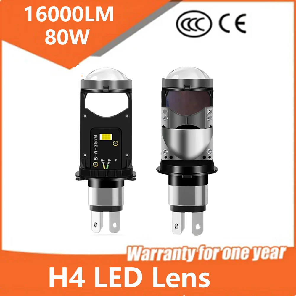 

H4 LED Projector Lens Car Headlight Bulb Motorcycle Headlight Lens 16000LM 12V 120W