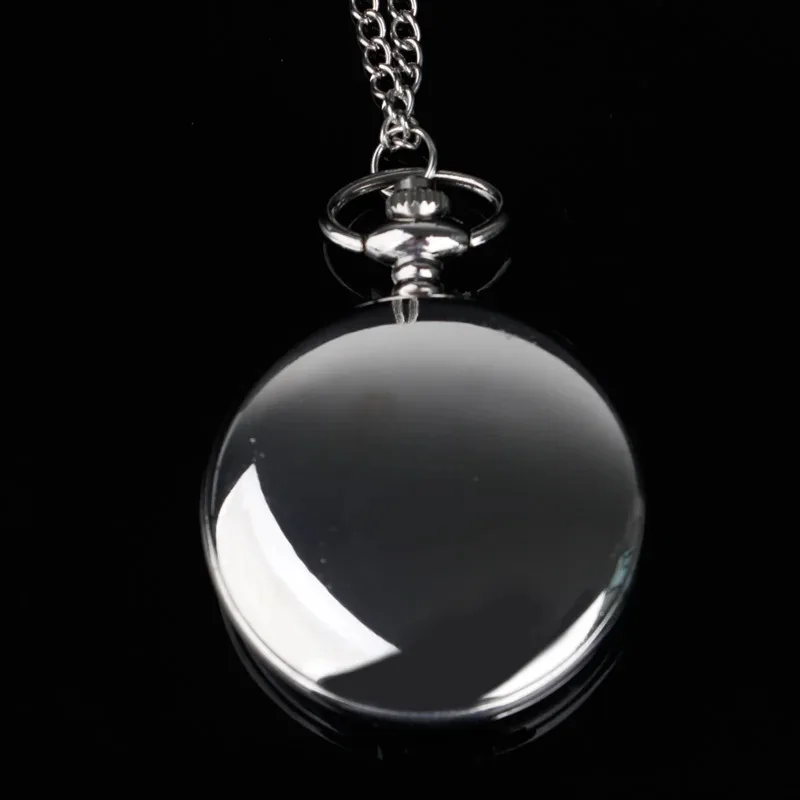 Classical Silver Polish Quartz Men Pocket Watch Pendant Chain Smooth Pocket Watches for Women Men Relogio De Bolso Gift