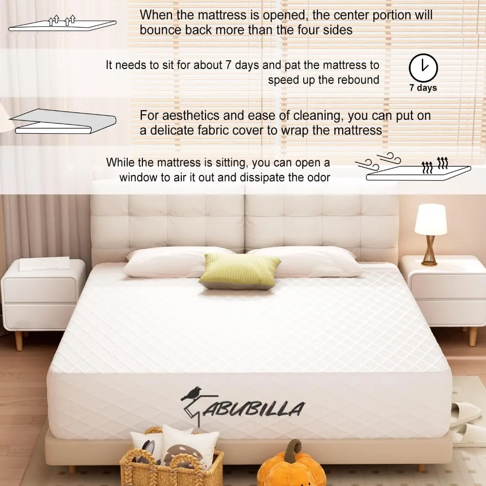 Materasso doppio da 6 pollici per camerette per bambini e dormitori per studenti: senza odori e certificatoPUR-US