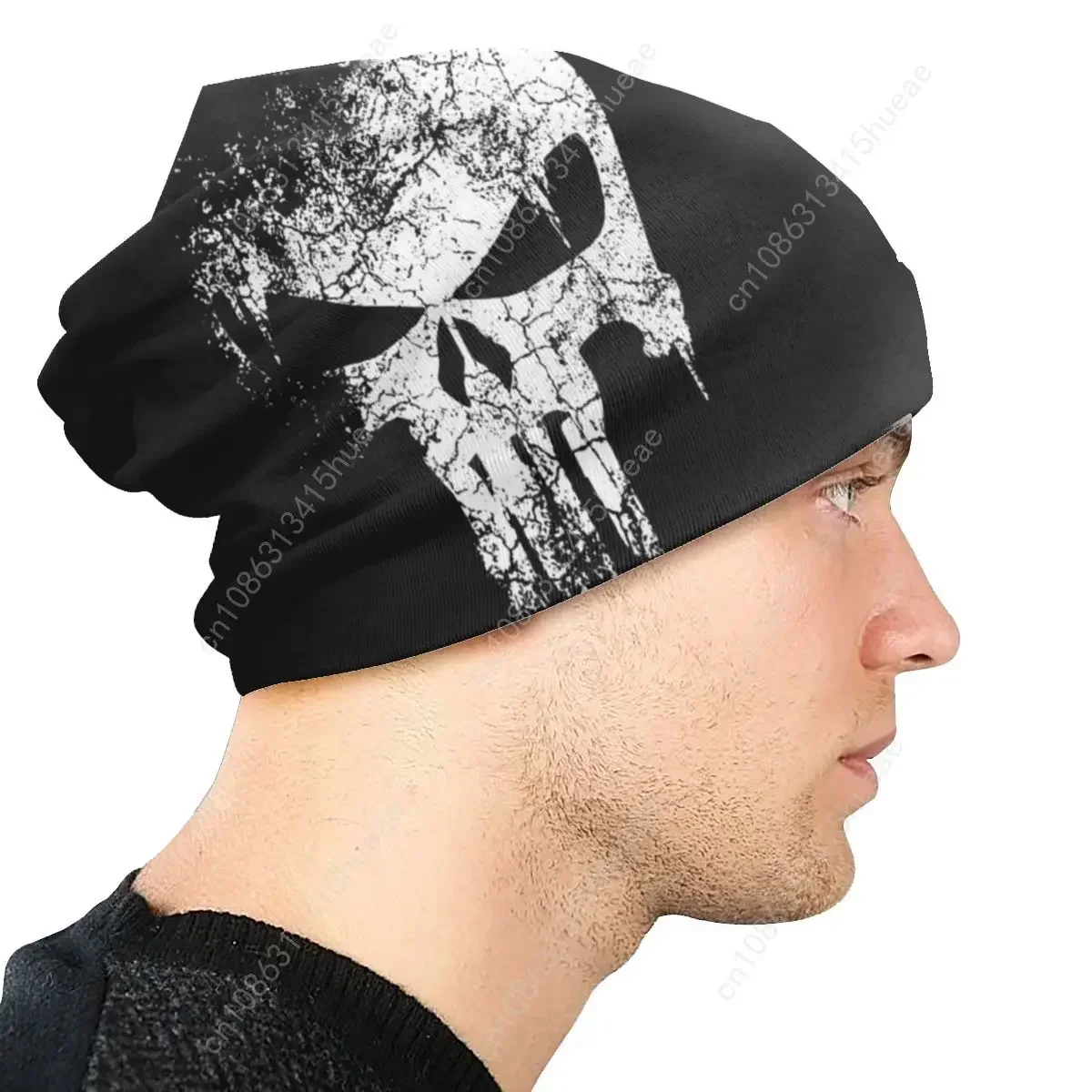 الهيكل العظمي الجمجمة شتاء دافئ بونيه فام الحياكة القبعات قبعة قبعة المعادن الثقيلة روك لفة الموسيقى بيني قبعات للرجال والنساء