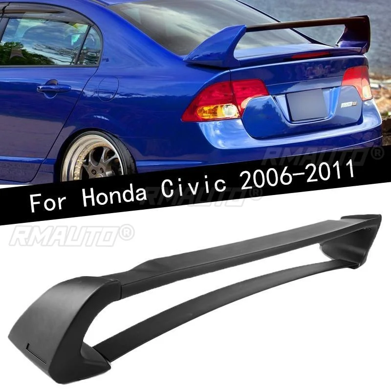

Car ABS Rear Trunk Spoiler Wing Lip For Honda Civic 2006-2011 4DR 4 Door Mugen Style Tail Refit Car Styling Accessories