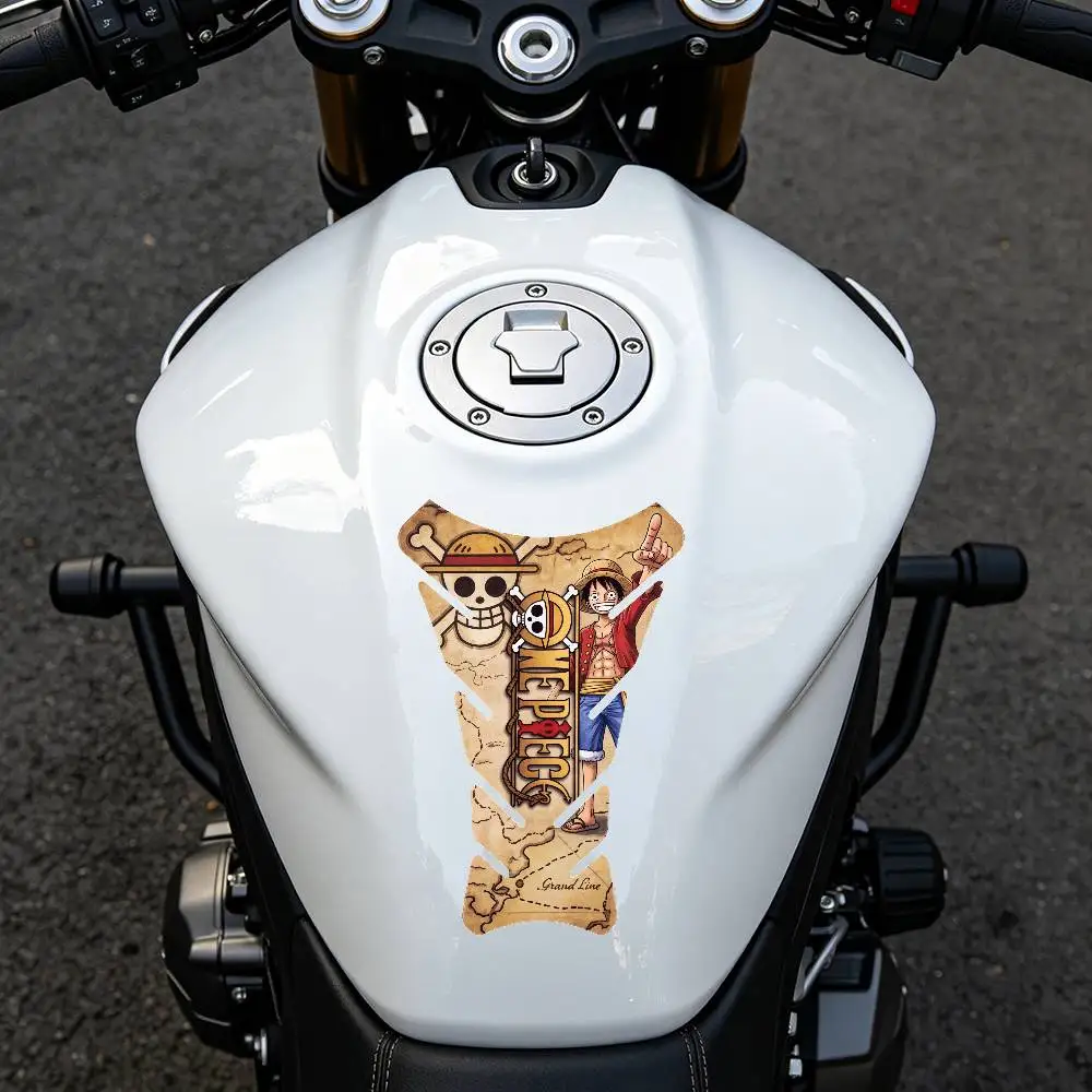 ONE PIECE Motorcycle PVC Tank Pad Tank Cap Protector Racing Sticker Universal - view 2