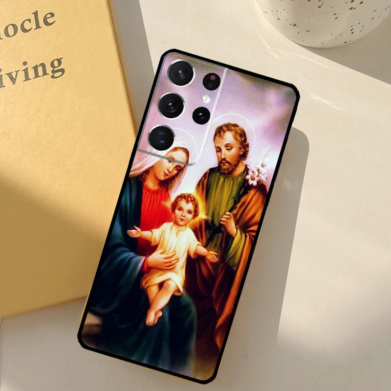 Casing Mary and Yesus agama untuk Samsung Galaxy S22 Ultra S20 FE S8 S9 S10 Plus Note 10 20 S21 Ultra penutup belakang
