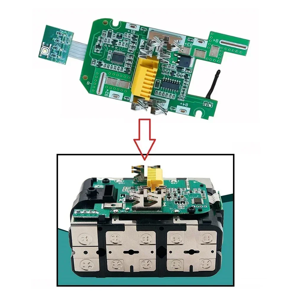 Papan sirkuit PCB untuk Makita, 1 buah papan sirkuit pelindung pengisian daya baterai Lithium 18V 3,0 ah BL1815B BL1830B