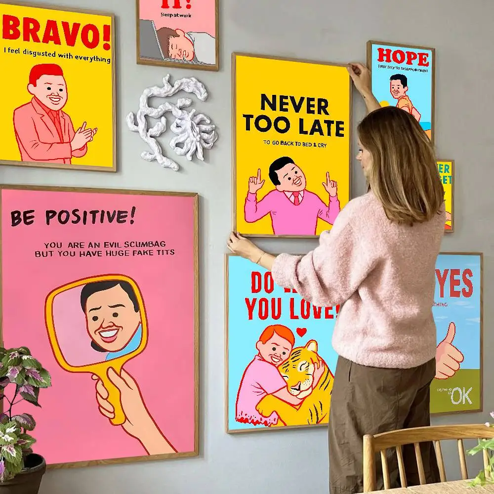 J-Joan C-Cornella art Movie Sticky Posters Whitepaper Sticker DIY Room Bar Cafe Posters Wall Stickers