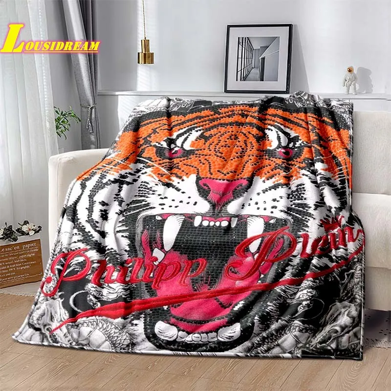 Street fashion printed flannel blanket living room bedroom sofa bed blanket bedspread camping warm quilt photography props