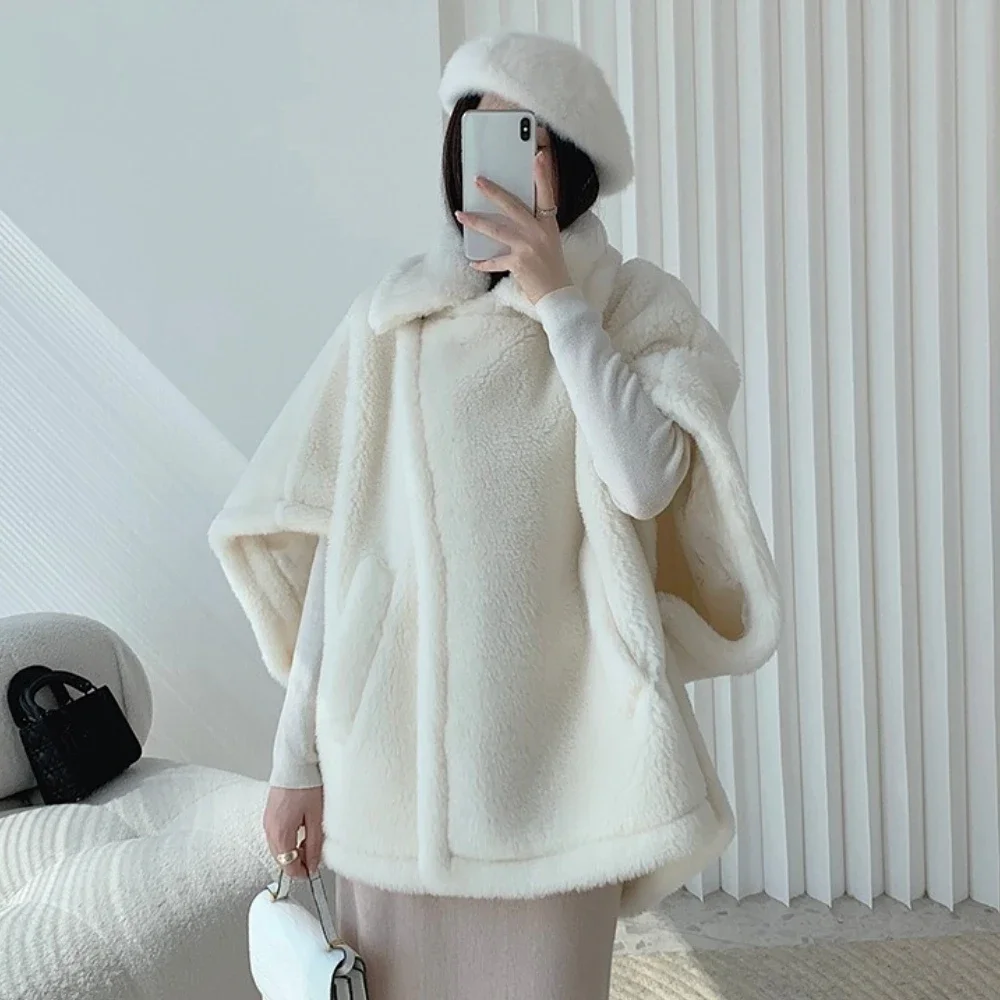 Reality Bontjas Wollen Mantel Mode Schapenwollen Jas Winter Echt Bont Wollen Damesmode Teddy Dame Streetwear Warme Overjas