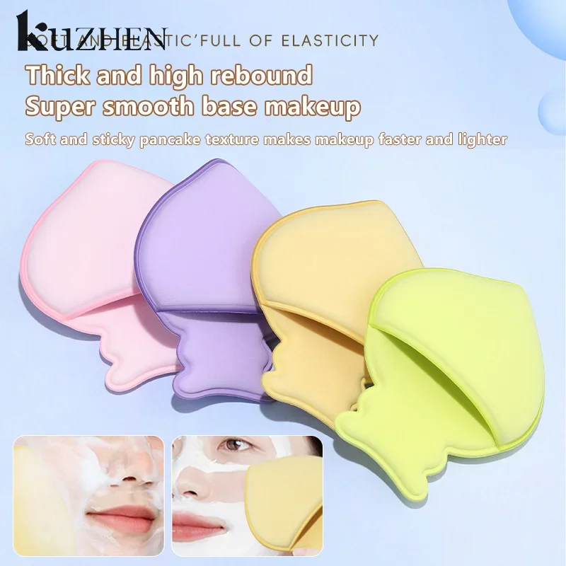 1 個ミニフィンガーパフファンデーション小さなエアクッションパウダースポンジフェイスコンシーラー BB クリーム化粧品アプリケーターメイクアップツール