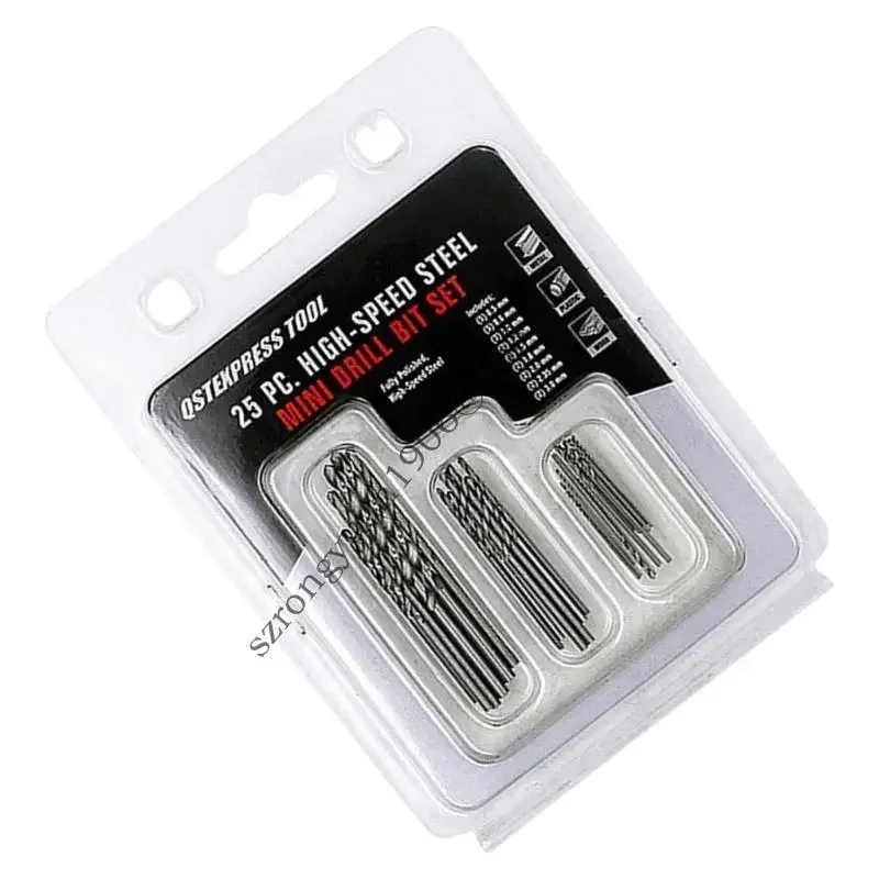 20/25Pcs Mini Twist Drill Bit Set with Plastic Box for Precisions Crafts Jewelry Making and Watch Repair Hole Drill Tool