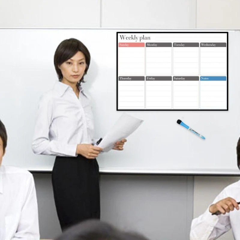 

Weekly Planner Whiteboard Fridge Magnet Daily Message Drawing Refrigerator Bulletin