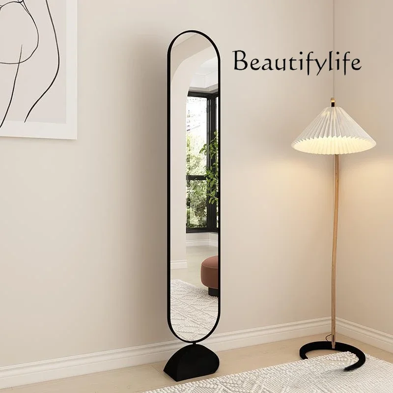 

household rotatable very narrow full-length mirror Italian cream wind floor-to-ceiling full-length mirror, bedroom