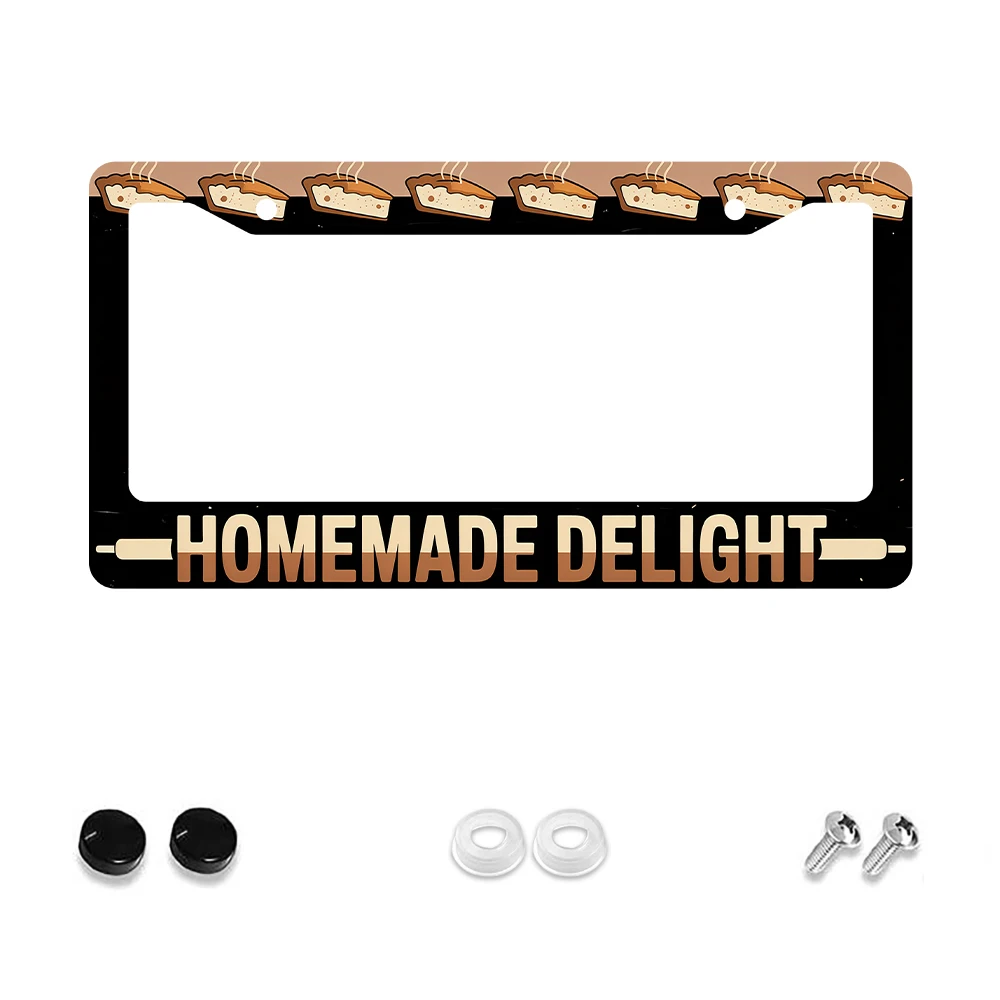 

1 шт. черно-коричневая рамка номерного знака с 2 отверстиями и рисунком хлеба, алюминиевый материал, 6x12 дюймов, включает набор винтов, ретро нет