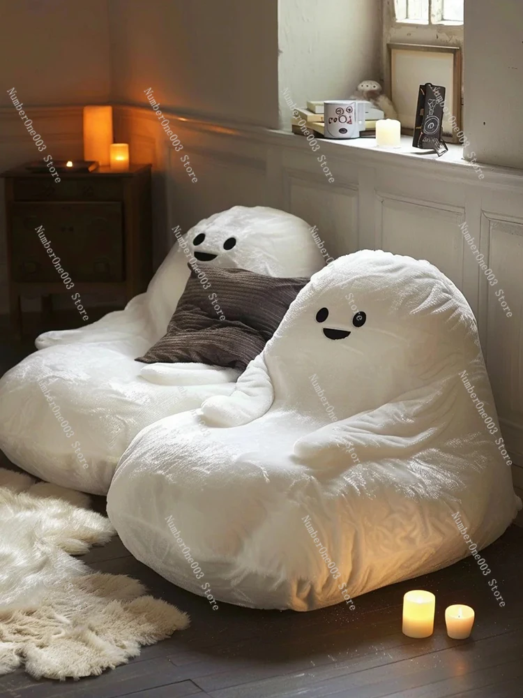 Castle ghost cream wind Internet celebrity lazy sofa bedroom living room leisure single sofa reclining single chair