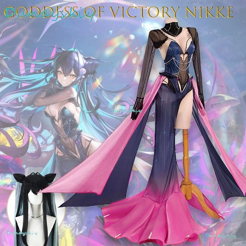 Dunayskiy @ GODDESS OF VICTORY NIKKE Sirenita Abismo Flor Cosplay disfraz batalla fantasía juego de rol traje Anime juego Hallow